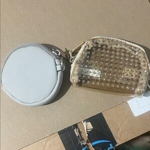 Clear and Gray Coin Pouches Set